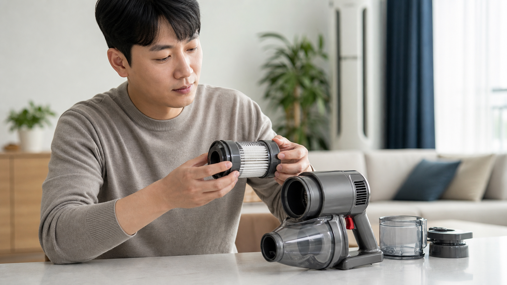 다이슨 더블 헤파 필터, 숫자 보기 전 확인할 것